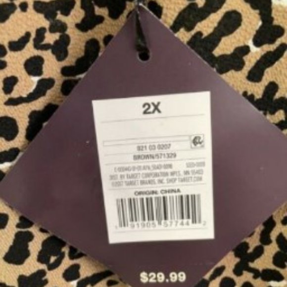 Ava & Viv Plus Size Dress Leopard Print Brown - Picture 8 of 11